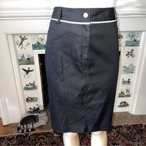 Nwot Jones of NY Women’s black with white piping, cotton/polly blend skirt